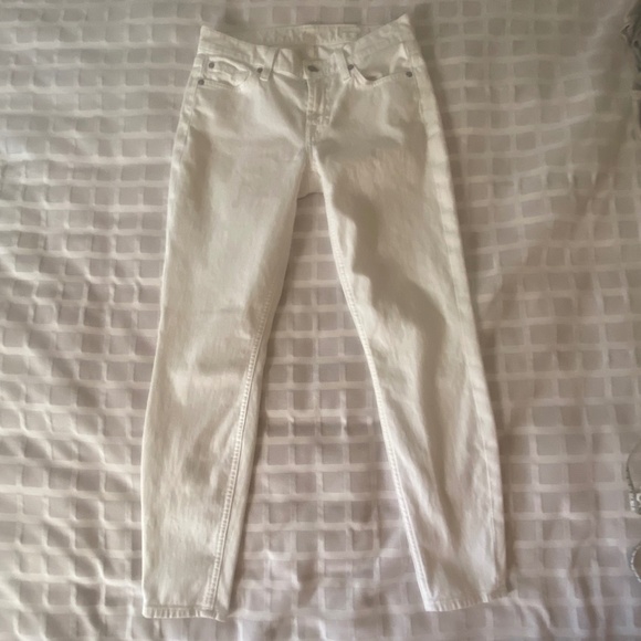 7 For All Mankind White Jeans - Picture 1 of 13